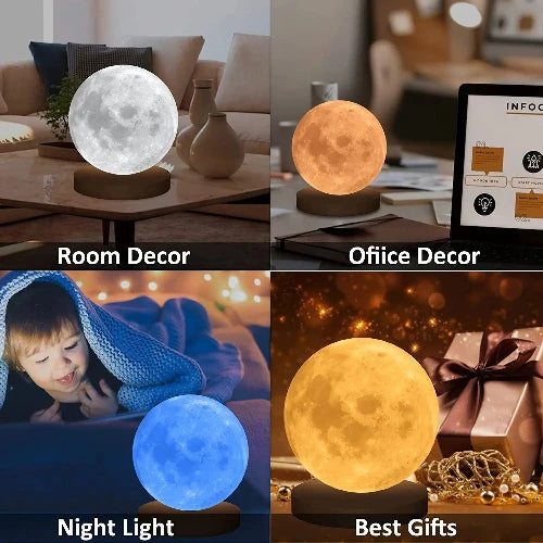 SpinGlow™ 360° Rotation Moon Night Light