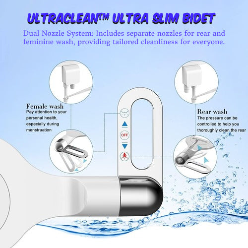 UltraClean™ Ultra Slim Bidet Toilet Seat Attachment