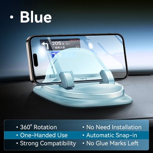 FlexMount™ Universal Car Phone Holder with 360° Rotation and Silicone Grip