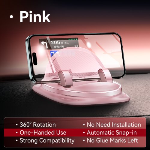 FlexMount™ Universal Car Phone Holder with 360° Rotation and Silicone Grip